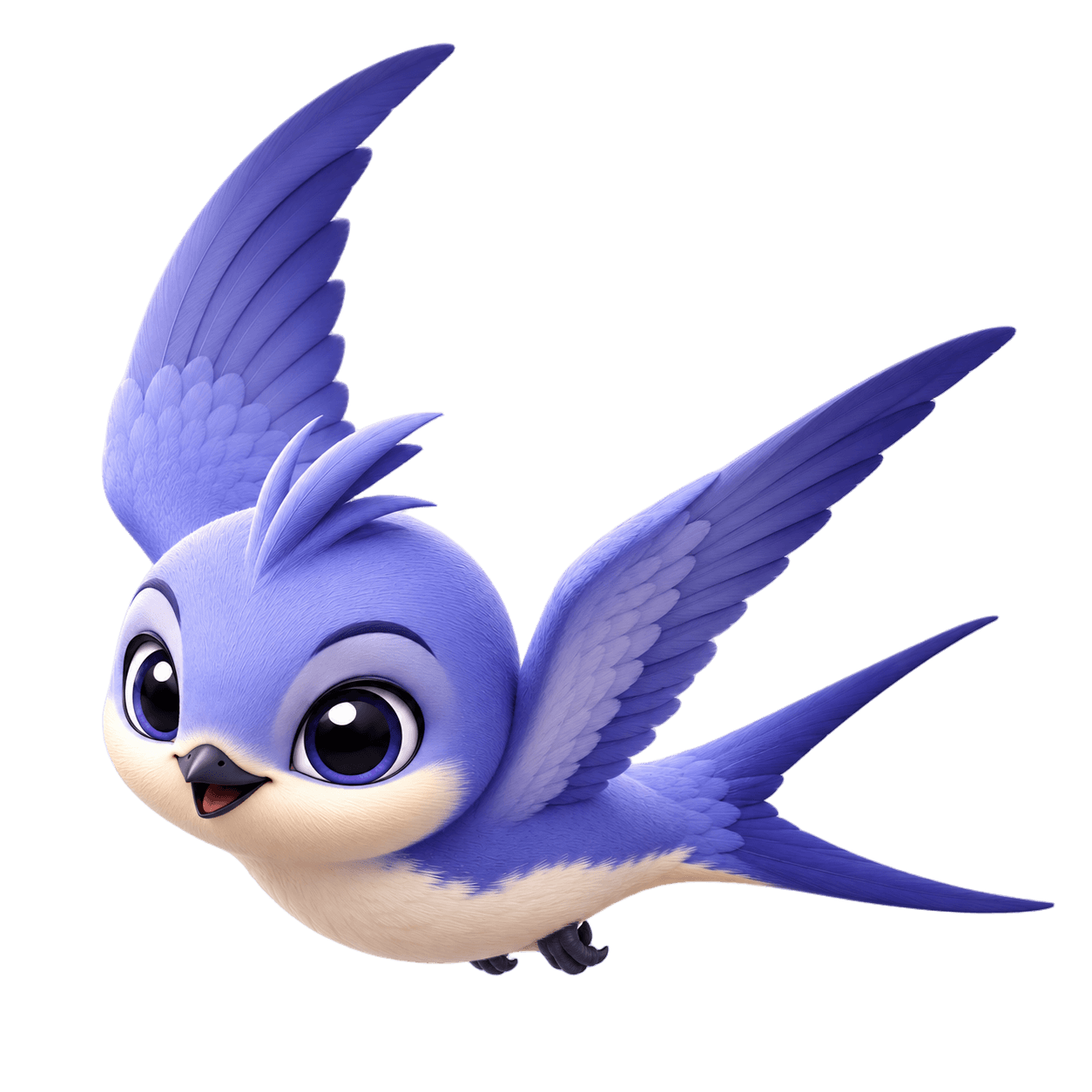 Deb, the DebugSwift swift, banking in mid-flight